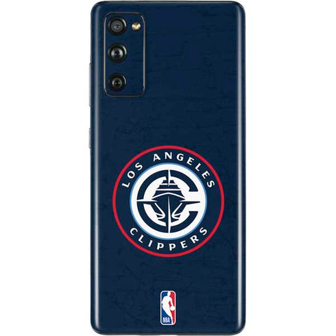 NBA Los Angeles Clippers Distressed Blue Galaxy S20 Fan Edition Skin